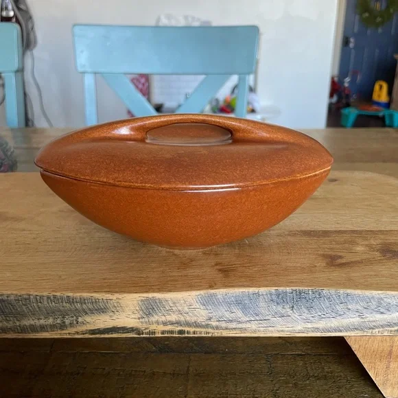 Roseville Raymor covered bowl pumpkin - Picture 1 of 7